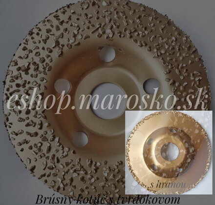 Disc oala placat cu carburi metalice -Ø 125 mm garnulatia Medie lateral Disc oala placat cu carburi metalice -Ø 125 mm garnulatia Medie lateral